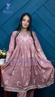Powder Pink Pearl // Round Frock Cotton Fabric // Co-Ord’s 2PCS Set