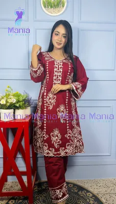 Grace Palette // Premium Embroidery Work Cotton Fabric // Co-Ord’s 2PCS Set