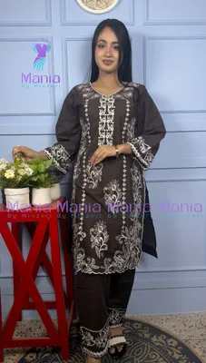 Imperial Mix // Premium Embroidery Work Cotton Fabric // Co-Ord’s 2PCS Set