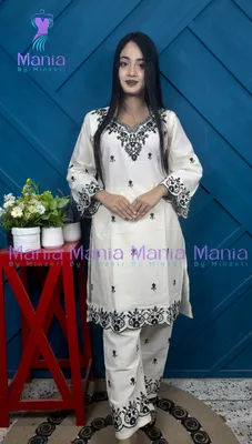 Honey While // Premium Embroidery Work Cotton Fabric // Co-Ord’s 2PCS Set