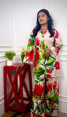Royal Mosaic // Soft Thai Silk Fabric // Co Ord’s 2PCS Set