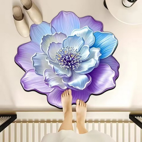 Flower-Shaped 3D Effect Floor Mat