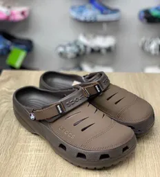 Crocs Slide Slipper – Black & Rich Brown | Ultra-Comfortable & Lightweight