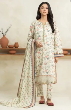 EDENROBE - Allure Lawn Unstitched Printed 3Pc Suit 3