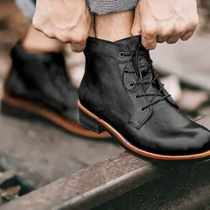 AMERICAN LARGE MEN'S MOTORCYCLE MARTIN BOOTS