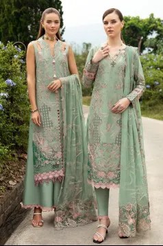RAMSHA - Andaaz Luxury Lawn – PASTEL GREEN UNSTITCHED