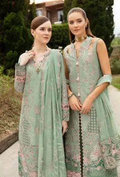 RAMSHA - Andaaz Luxury Lawn – PASTEL GREEN UNSTITCHED