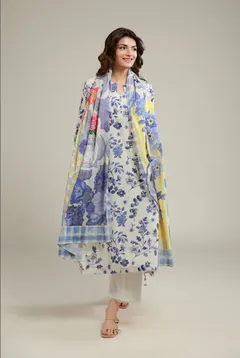 KHAADI | Printed | 100% COTTON Fabrics 3 Piece DRESS