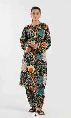 ETHNC - PRINTED DRESS 2 PIECE 