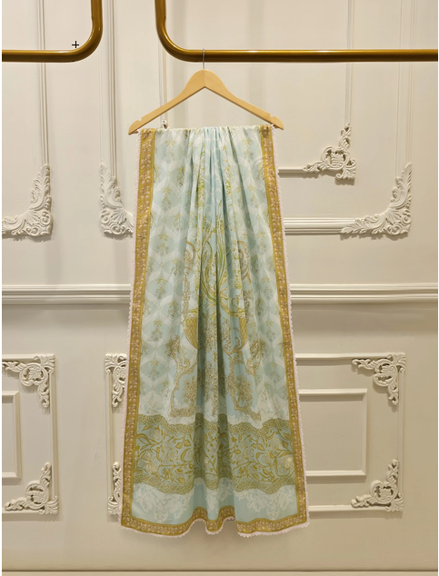 AGHANOOR 2 PIECE - EMBROIDERED DIGITAL PRINTED LUXURY LAWN (Shirt + Dopatta) S114761