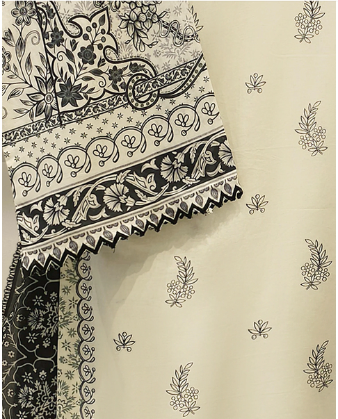 AGHANOOR  2 PIECE - EMBROIDERED DIGITAL PRINTED LUXURY LAWN (Shirt + Dopatta)