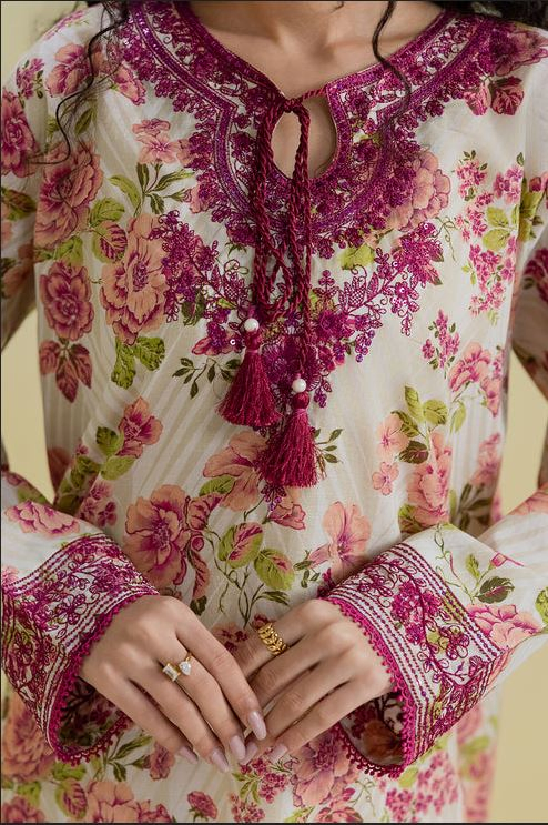 Zelburry- 2 Piece,  Embroidered Kurta Dupatta - 1943