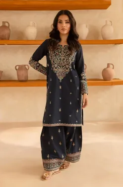 ZEENAT - Black Opal - 2 PC Embroidered Dress 