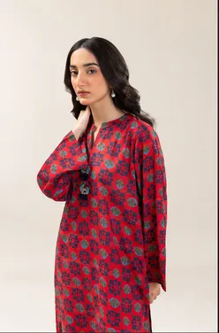 BEECHTREE -  2 PIECE PRINTED LUREX LAWN SUIT (PRET)