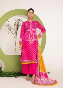 ZELLBURY - Chunri Digital Printed Slub Lawn UNSTITCHED 1