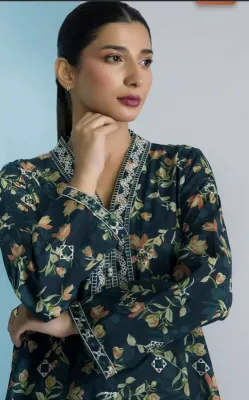 ZELLBURY - COTTON EMBROIDRED 2 PIECE