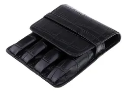 Artificial Leather 4-Slot Pen Case – Elegant Pen Holder & Protective Pouch