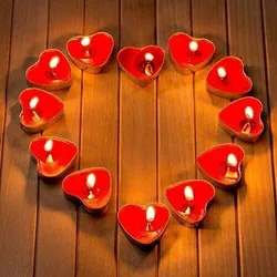 Tea Light Love Shaped Candles (5 Pcs)