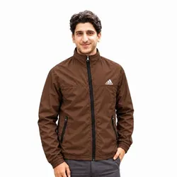 Adidas - Double Layer Windbreaker With Hoodie - Coffee