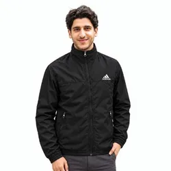 Adidas - Double Layer Windbreaker With Hoodie - Black