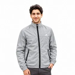 Adidas - Double Layer Windbreaker With Hoodie - Ash