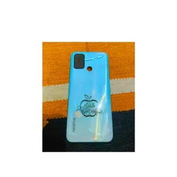 7 Realme 7i  C17 RMX2103 Middle Frame Housing with Back Panel, Camera Glass & Side Buttons (Without Front LCD Frame)