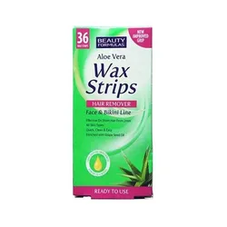 Beauty Formulas Aloe Vera Wax Strips Hair Remover 36's 