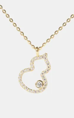 White Stone Stainless Steel Chain Necklace