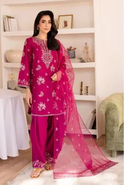 ZEENAT - Abeer - 3 PC Embroidered Dress 