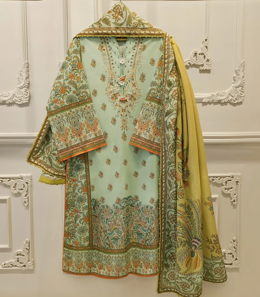 AGHA NOOR | 2 PIECE – DIGITAL PRINTED COTTON SUIT | S115566