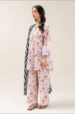 BEECHTREE | 3 PIECE EMBROIDERED LAWN SUIT (PRET)