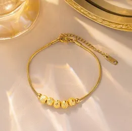 Stainless Steel Gold Bead Bracelet