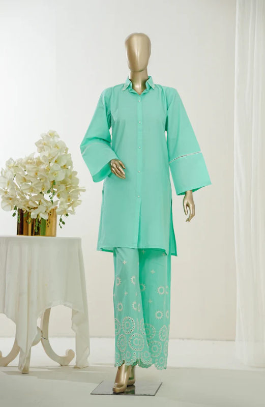Amna Khadija Embroidered Cotton Stitched 2 Piece Co-ord Set - AKPNA-13