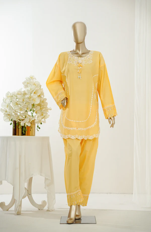 Amna Khadija Embroidered Cotton Stitched 2 Piece Co-ord Set - AKPNA-08