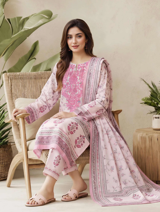 LIMELIGHT 3 Piece Lawn Suit- Embroidered (Pret)