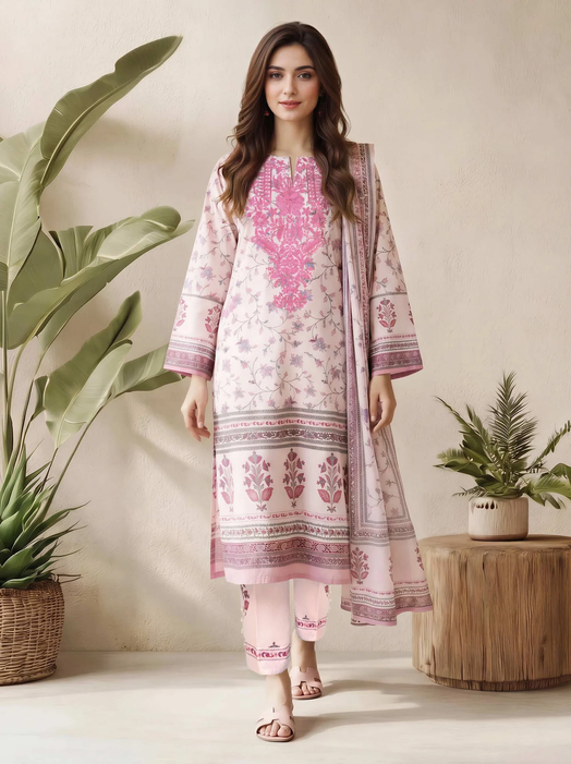 LIMELIGHT 3 Piece Lawn Suit- Embroidered (Pret)