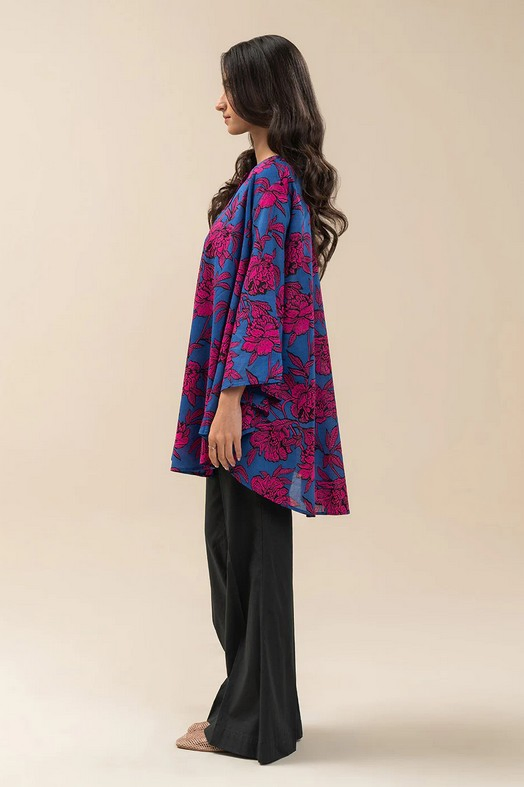 BEECHTREE - PRINTED COTTON VISCOSE SHIRT (PRET) - 1 PIECE