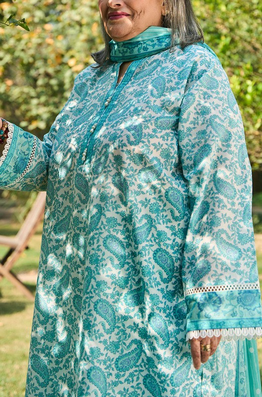 GUL AHMED - unstitched 3 Piece Printed Lawn Suit with Dupatta CL-52704 A