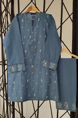 SADABAHAR - COTTON EMBROIDARED 2 PIECE 1