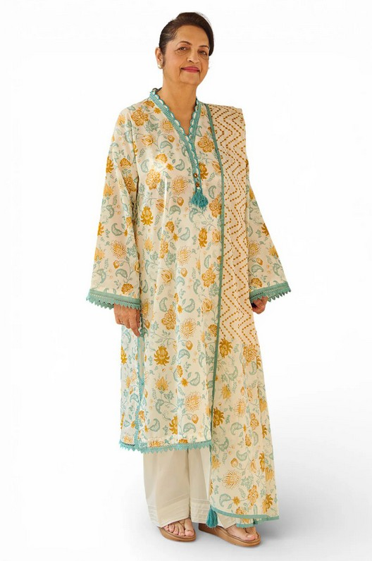 GUL AHMED - unstitched-3 Piece Printed Lawn Suit with Dupatta - CL-62071 B