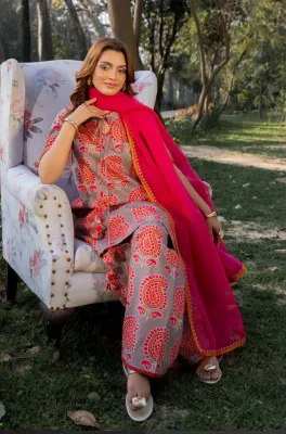 CHARIZMA -  3-PC Printed Lawn Suit CPM-5-06