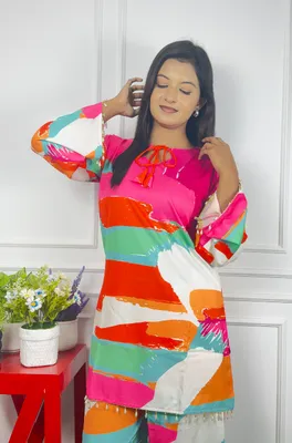 Soft Rainbow // Soft Thai Silk Fabric // Co Ord’s 2PCS Set