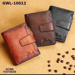 Genuine Leather RFID anti-theft Men's short wallet