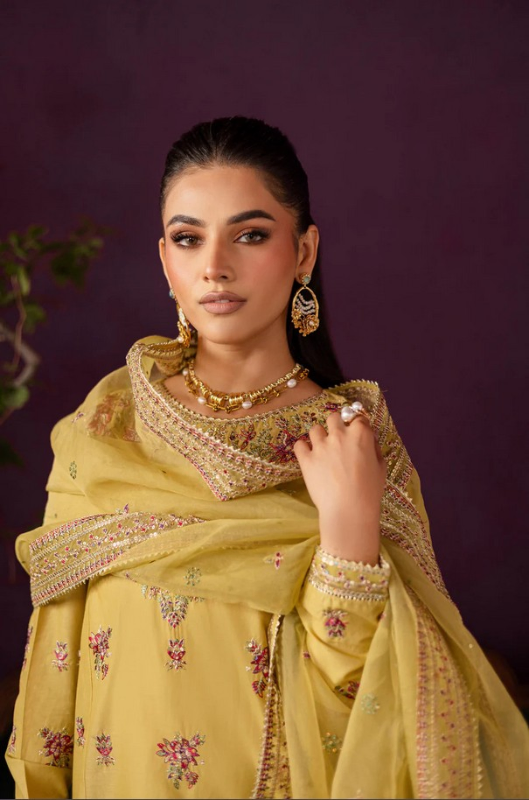 ZEENAT - Zariah - 3 PC Embroidered Dress