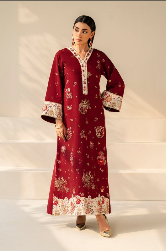 BAROQUE - EMBROIDERED RAW SILK PR-1177