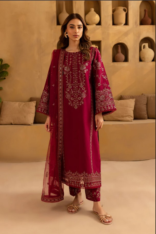 ZEENAT - Sole 3Pc – Embroidered Dress 