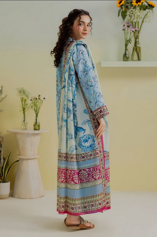 Zelburry- 3 Piece,  Kurta Dupatta Trouser - 2441