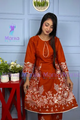 Orange Blossom // Soft U-Cut Slub Cotton Fabric // Co-Ord’s 2PCS Set