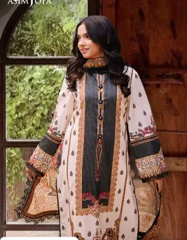 ASIM JOFA - PRINTED LAWN 3 PCS UNSTITCHED