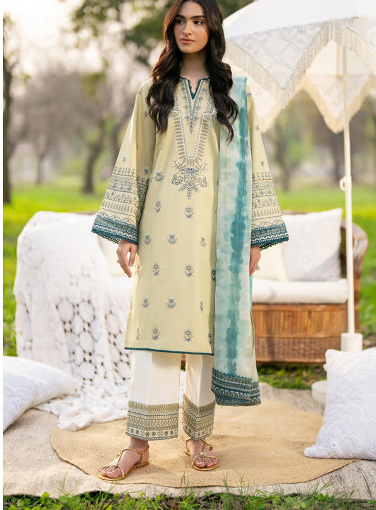 XENIA , ELIN |  3 PIECE , Embroidered Lawn Shirt
